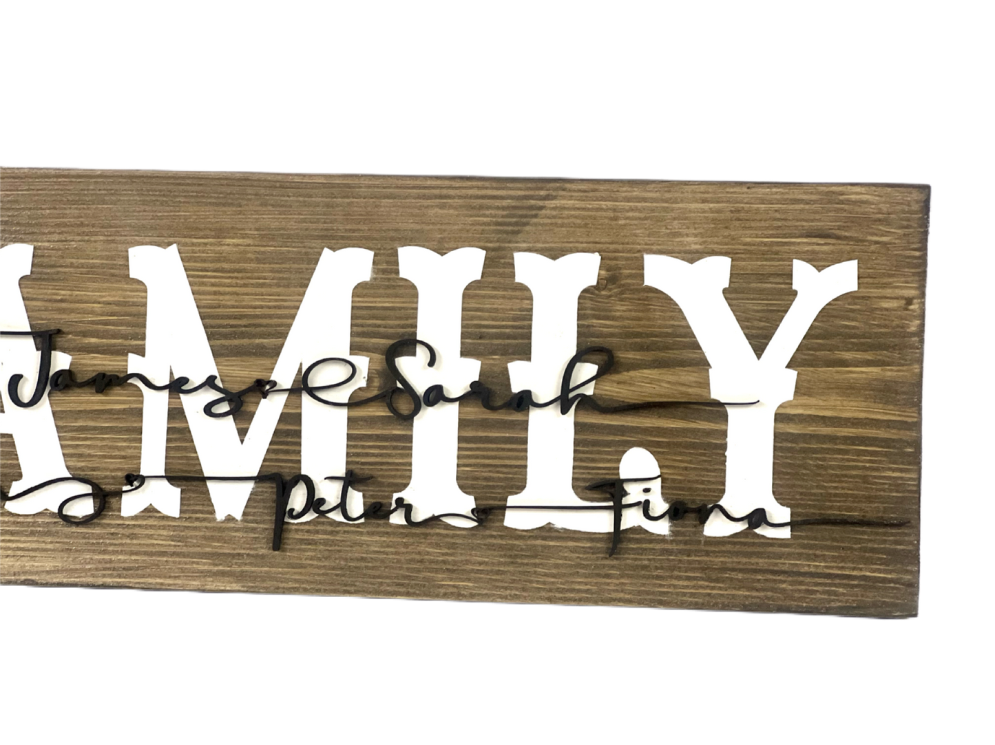 Layered Personalised Wooden "Family" Sign