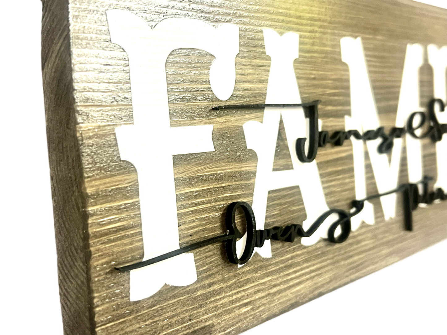 Layered Personalised Wooden "Family" Sign