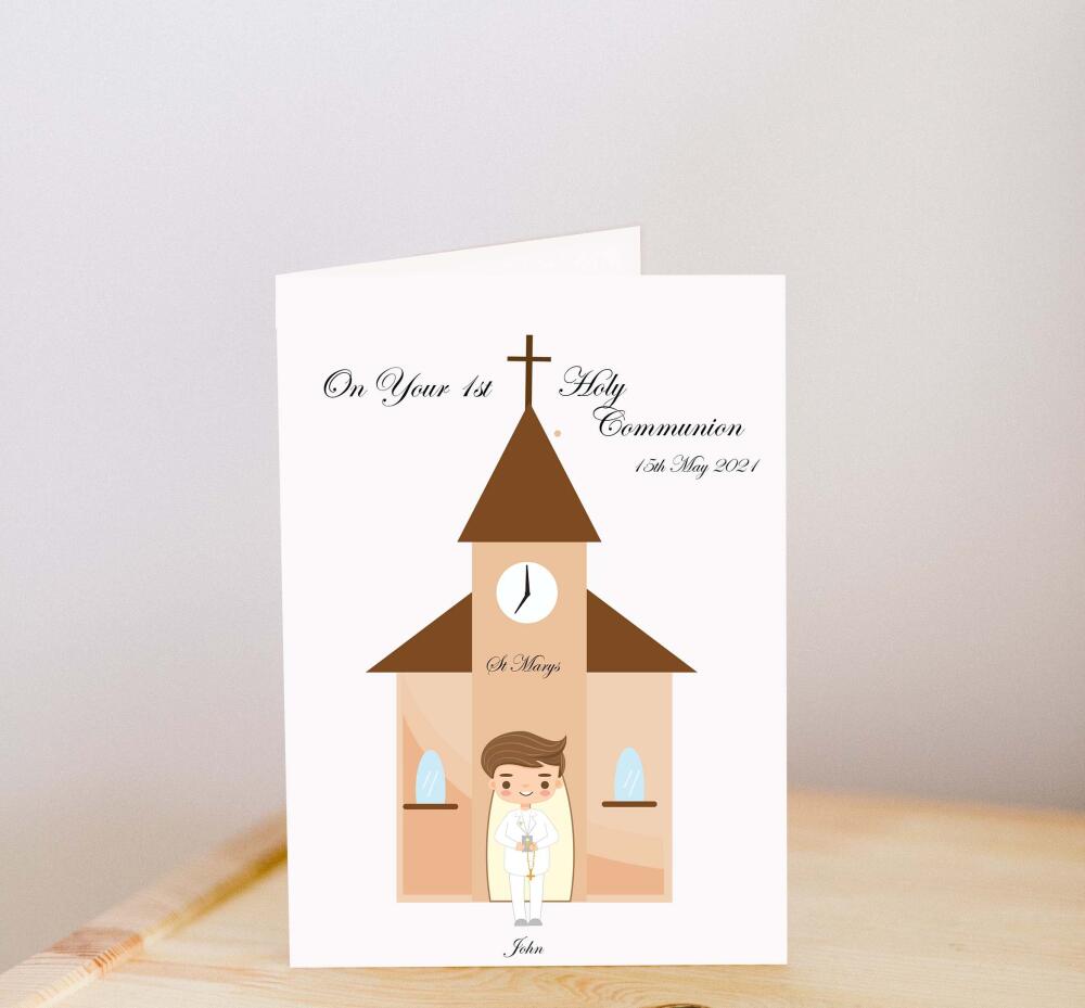 Personalised First Communion Card Incl. Envelope