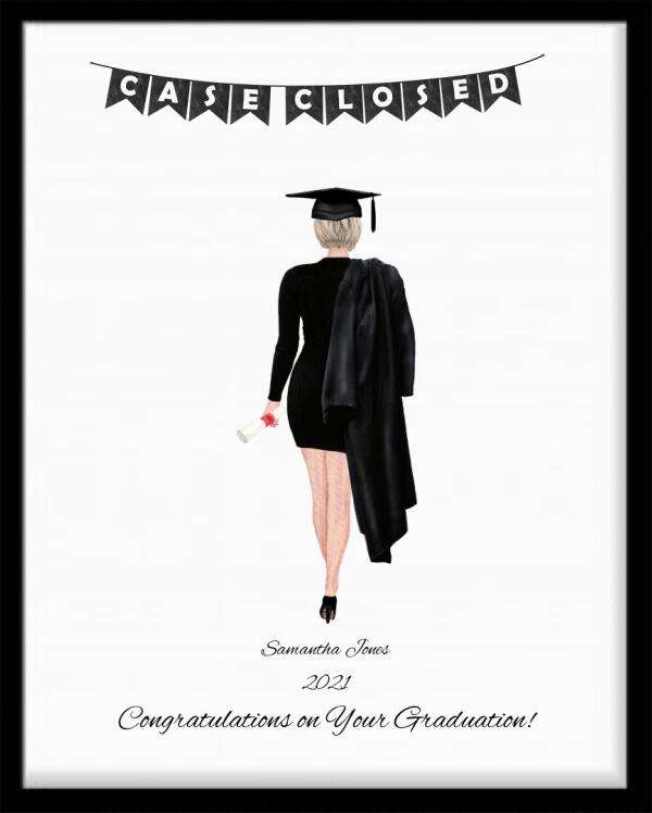 Graduation Celebratory Print - Female Student
