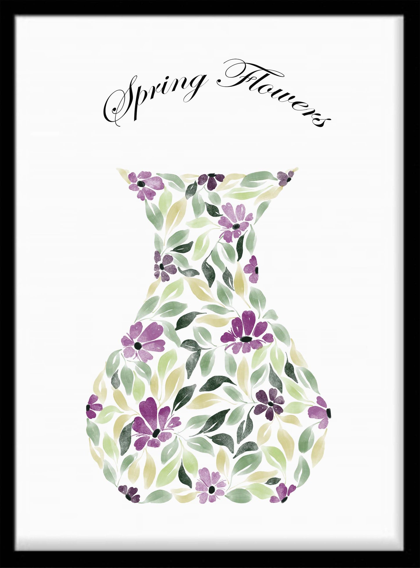 Wall Art Floral Vase Print