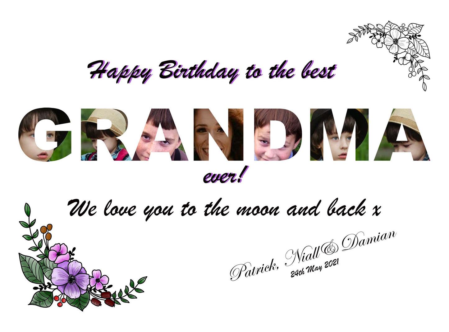 Personalised Grandma Photo Print