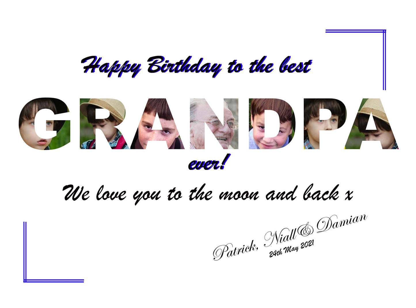 Personalised Grandpa Photo Print