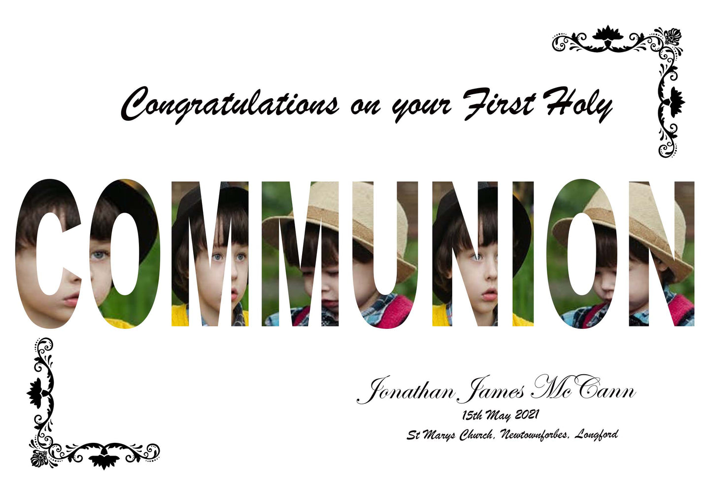 Personalised First Holy Communion Photo Print