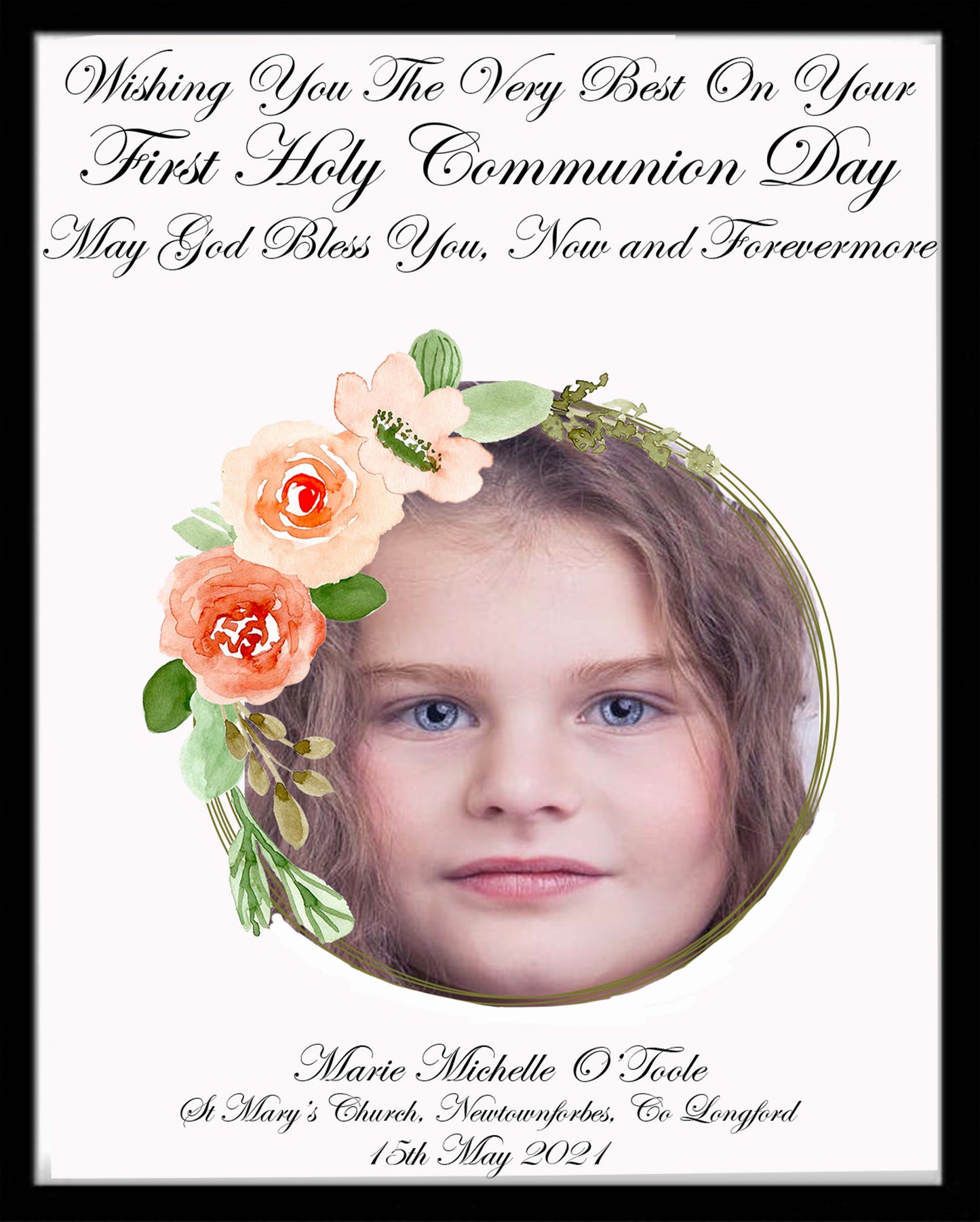 Personalised First Communion Print with Photograph