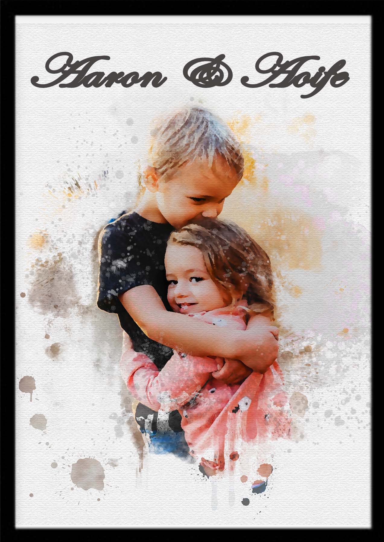 Custom Child/Siblings Watercolour Print
