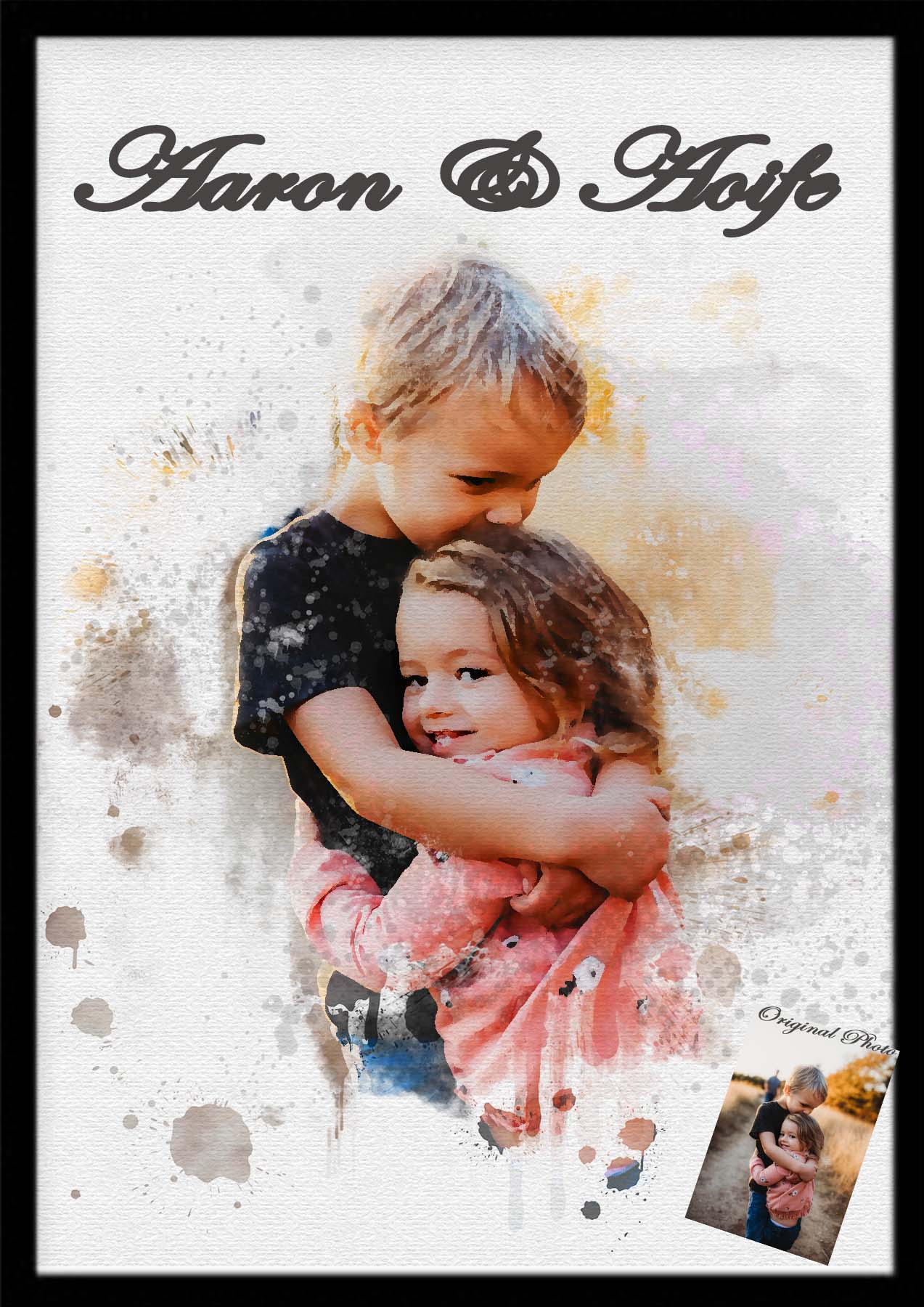 Custom Child/Siblings Watercolour Print