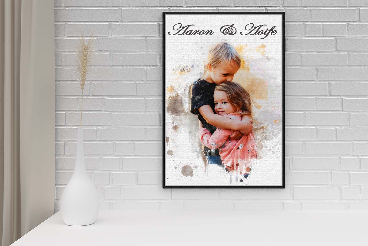 Custom Child/Siblings Watercolour Print