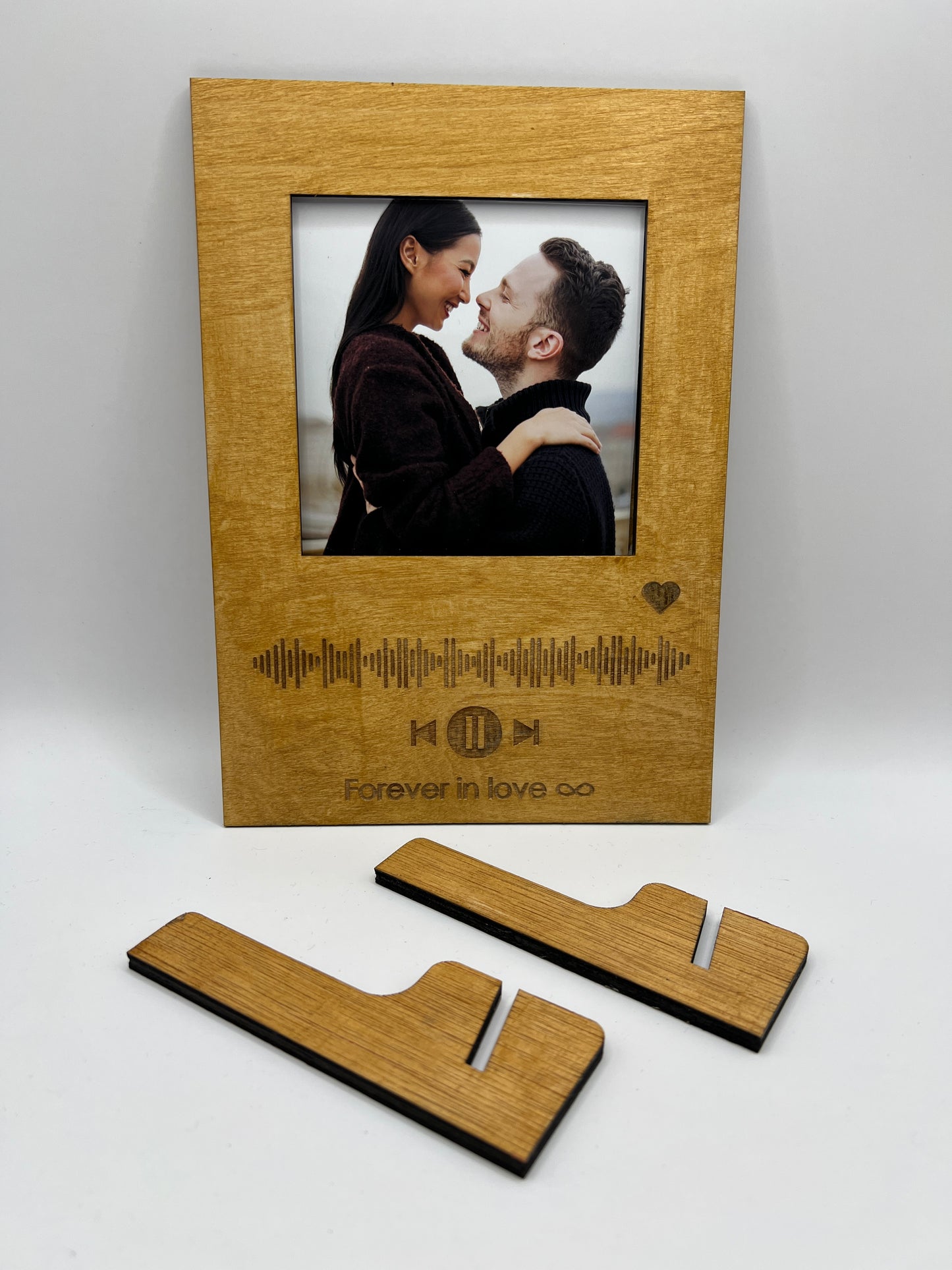 Wooden Photo Frame with Stands