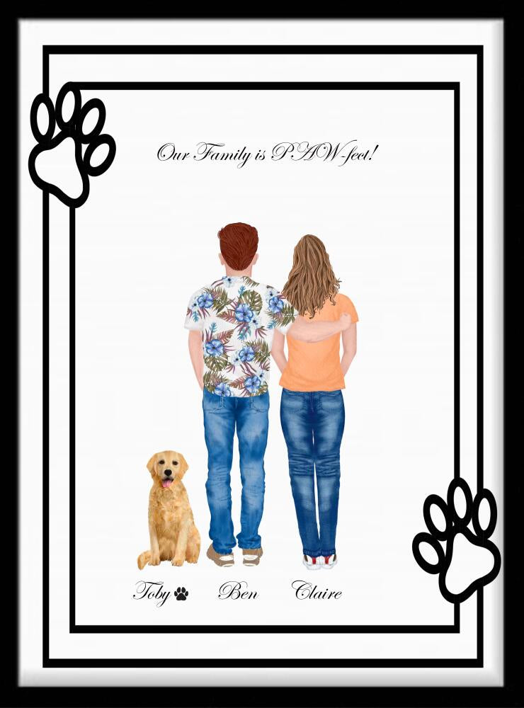 Personalised Our Family is PAW-fect Print