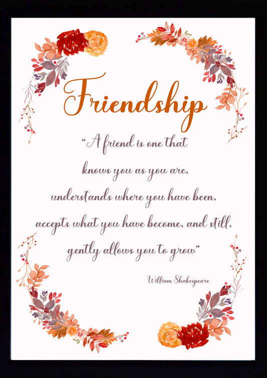 Friendship Print with Quote