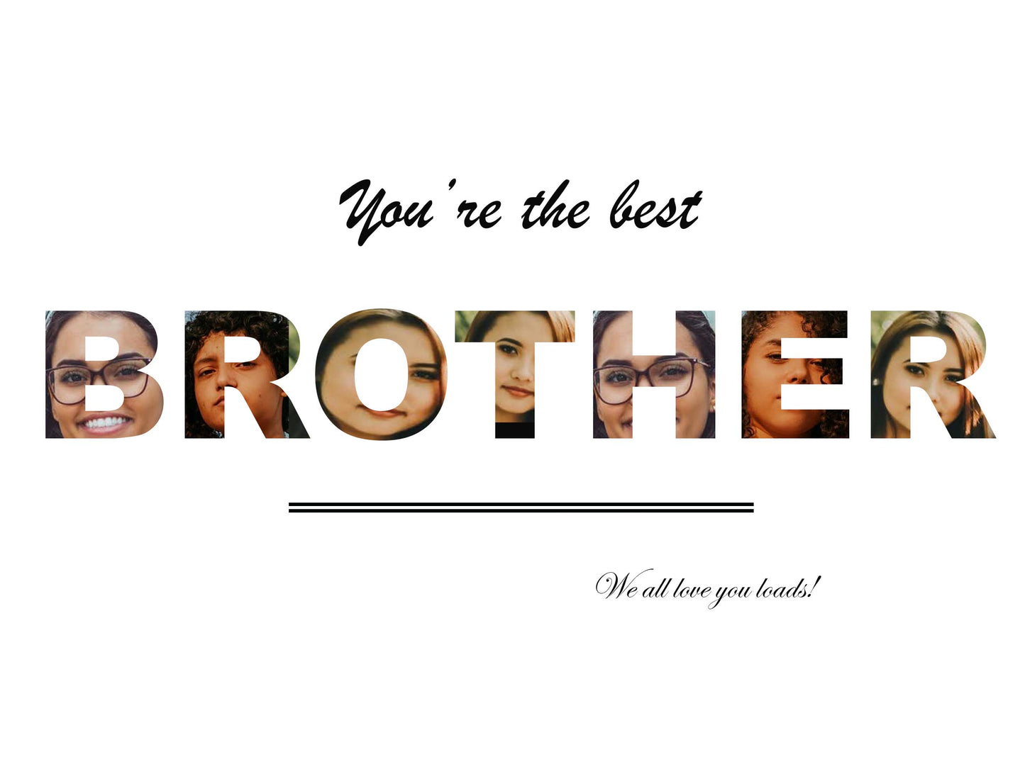 Personalised Brother Photo Print