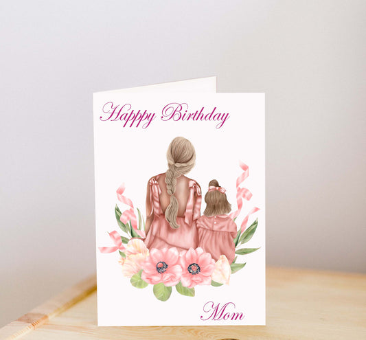 Happy Birthday Mom Card incl. Envelope