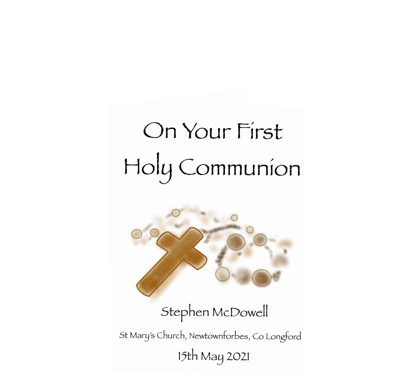 Personalised On Your First Holy Communion Card Incl. Envelope